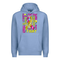 Colony Blue breast cancer softball ribbon love cure fight bbs Premium Hoodie - BundleAndBundleShop