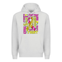 Dove Grey breast cancer softball ribbon love cure fight bbs Premium Hoodie - BundleAndBundleShop