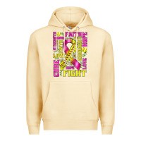 Pina Colada breast cancer softball ribbon love cure fight bbs Premium Hoodie - BundleAndBundleShop