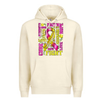 Sandshell breast cancer softball ribbon love cure fight bbs Premium Hoodie - BundleAndBundleShop