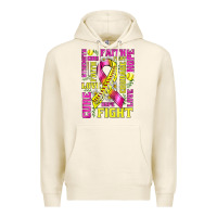 Tofu breast cancer softball ribbon love cure fight bbs Premium Hoodie - BundleAndBundleShop