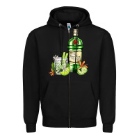 Gin Tonic Bottle And Cocktail Zipper Hoodie | Teevron