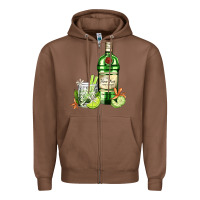 Chestnut gin tonic bottle and cocktail Zipper Hoodie - AdoDesignShop