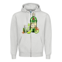 Dove Grey gin tonic bottle and cocktail Zipper Hoodie - AdoDesignShop