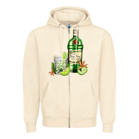 Sandshell gin tonic bottle and cocktail Zipper Hoodie - AdoDesignShop