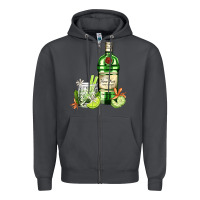 Smoke gin tonic bottle and cocktail Zipper Hoodie - AdoDesignShop