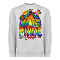 Heather Grey pride tribe lgbtq Heavyweight Sweatshirt - texasbilliewilder