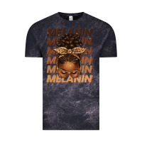 Cloud Black melanin afro messy bun Vintage Tee - texasbilliewilder