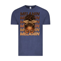 Melanin Afro Messy Bun Vintage Tee | Teevron