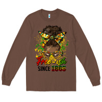 Chestnut free ish since 1865 afro messy bun Long Sleeve Tee - HRA Design Shop