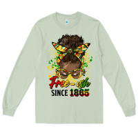 Matcha free ish since 1865 afro messy bun Long Sleeve Tee - HRA Design Shop