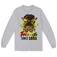 Moon Dust free ish since 1865 afro messy bun Long Sleeve Tee - HRA Design Shop