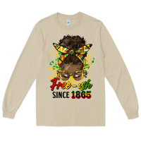 Mushroom free ish since 1865 afro messy bun Long Sleeve Tee - HRA Design Shop