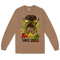 Toasted Coconut free ish since 1865 afro messy bun Long Sleeve Tee - HRA Design Shop