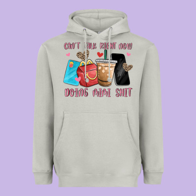 Can't Talk Right Now Doing Mimi Shit Heavyweight Hoodie Designed By Maliassmallbusiness