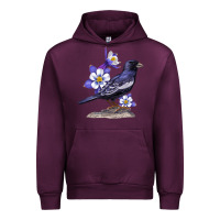 Mauve Wine Colorado Lark Mountain Bunting Bird Urban Hoodie - Bettercallsaul