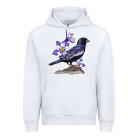 White Colorado Lark Mountain Bunting Bird Urban Hoodie - Bettercallsaul