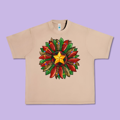 Christmas Sunflower Urban Heavy Tee Designed By Ranaportraitstore