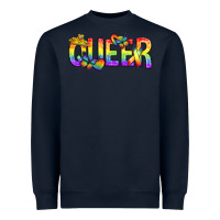 Navy queer pride lgbtq Heavyweight Sweatshirt - texasbilliewilder