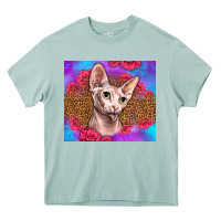 Purple Glitter Roses Sphynx Cat Heavy Core Tee | Teevron