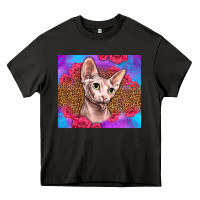 Asphalt purple glitter roses sphynx cat Heavy Core Tee - LillyAllenDesigns