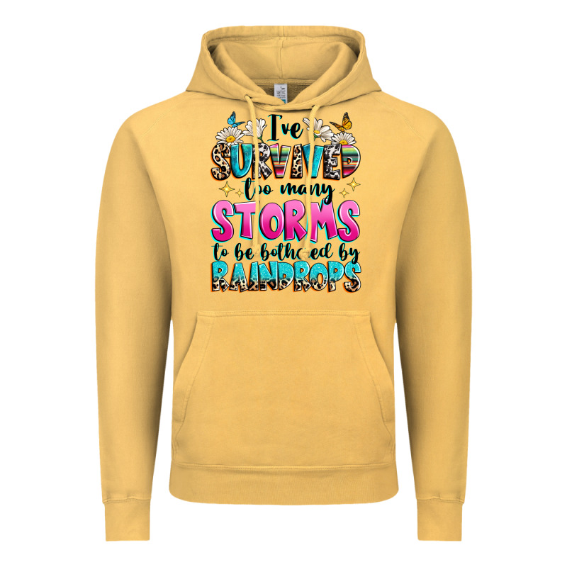 Ive Survived Too Many Storms To Be Bothered By Raindrops Vintage Hoodie by texasbilliewilder | Teevron