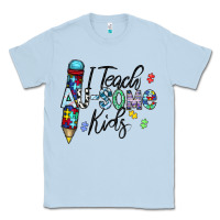 Dusty Blue i teach au some kids Classic Tee - CowhideDigitalArt