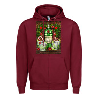 Burgundy gin tonic cocktail Zipper Hoodie - AdoDesignShop