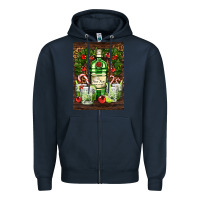 Navy gin tonic cocktail Zipper Hoodie - AdoDesignShop