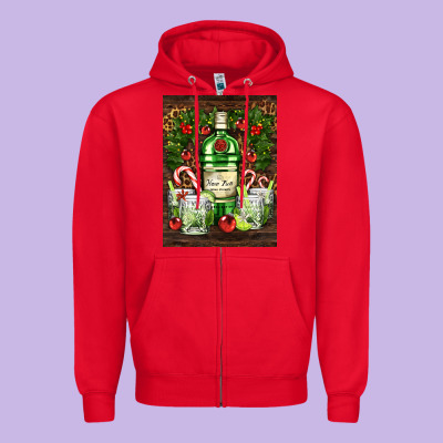 Gin Tonic Cocktail Zipper Hoodie Designed By Adodesignshop