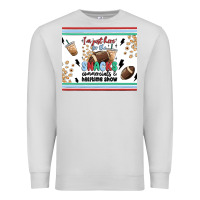 Dove Grey i'm just here for the snacks Premium Sweatshirt - MaliasSmallBusiness