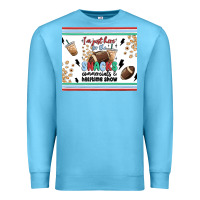 Ocean Blue i'm just here for the snacks Premium Sweatshirt - MaliasSmallBusiness