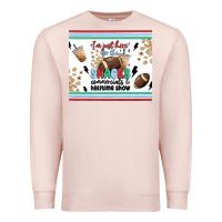 Pale Pink i'm just here for the snacks Premium Sweatshirt - MaliasSmallBusiness
