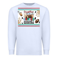 White i'm just here for the snacks Premium Sweatshirt - MaliasSmallBusiness
