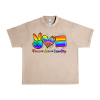 French Oak peace love equality Urban Heavy Tee - Zillion Design Studio