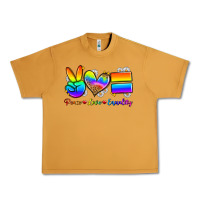Peanut Butter peace love equality Urban Heavy Tee - Zillion Design Studio