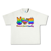 Pistachio peace love equality Urban Heavy Tee - Zillion Design Studio