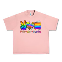 Salmon peace love equality Urban Heavy Tee - Zillion Design Studio