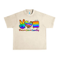 Sandshell peace love equality Urban Heavy Tee - Zillion Design Studio