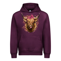 Mauve Wine Highland cow Urban Hoodie - Bettercallsaul