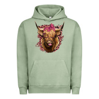 Pigment Oil Green Highland cow Urban Hoodie - Bettercallsaul