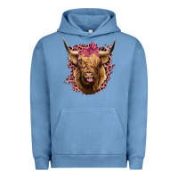Pigment Pebble Blue Highland cow Urban Hoodie - Bettercallsaul
