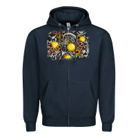 Navy lacrosse background Zipper Hoodie - JahusDesignShop