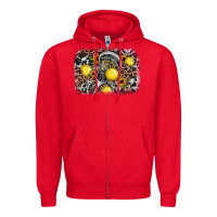 Red lacrosse background Zipper Hoodie - JahusDesignShop