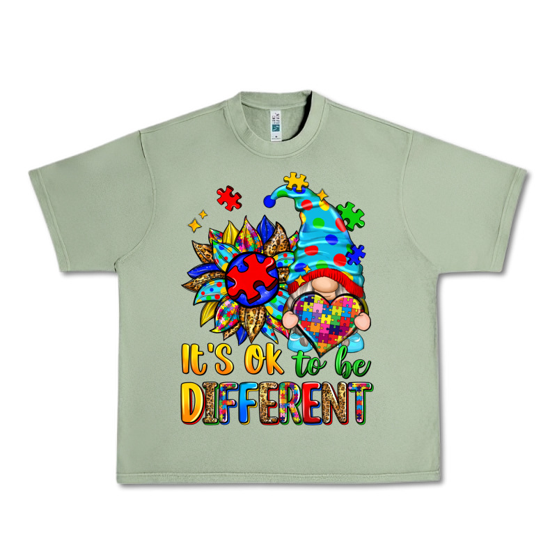 It's Ok To Be Different Autism Gnome Urban Heavy Tee by Zillion Design Studio | Teevron