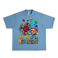 Pebble Blue it's ok to be different autism gnome Urban Heavy Tee - Zillion Design Studio