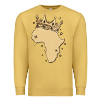 Antique Gold africa with crown Premium Sweatshirt - MaliasSmallBusiness