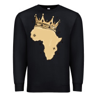 Black africa with crown Premium Sweatshirt - MaliasSmallBusiness