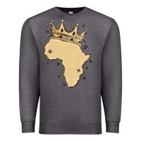 Charcoal Heather africa with crown Premium Sweatshirt - MaliasSmallBusiness