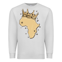 Dove Grey africa with crown Premium Sweatshirt - MaliasSmallBusiness